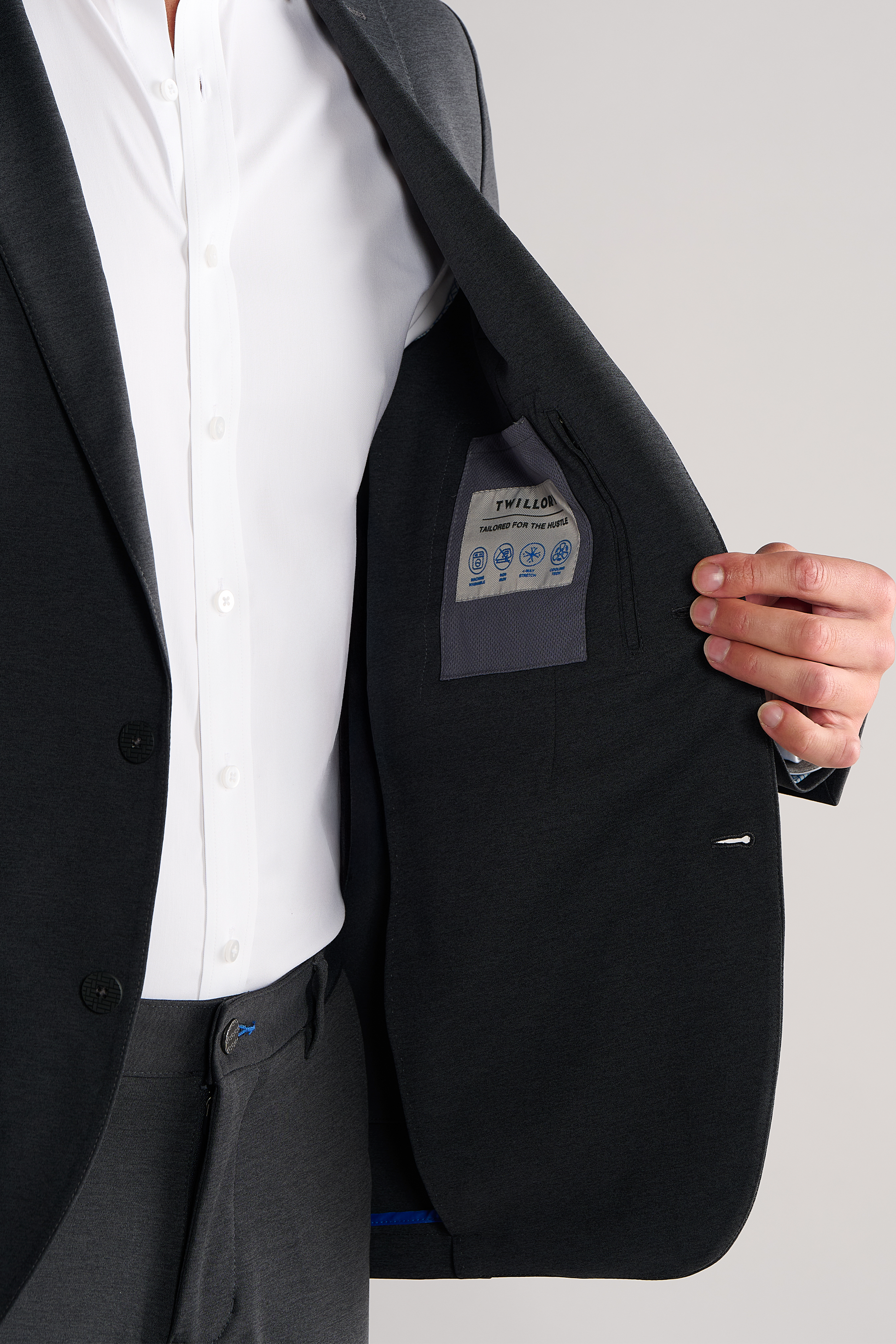 Men's Charcoal Melange Blazer (Performance Stretch Sport Coat