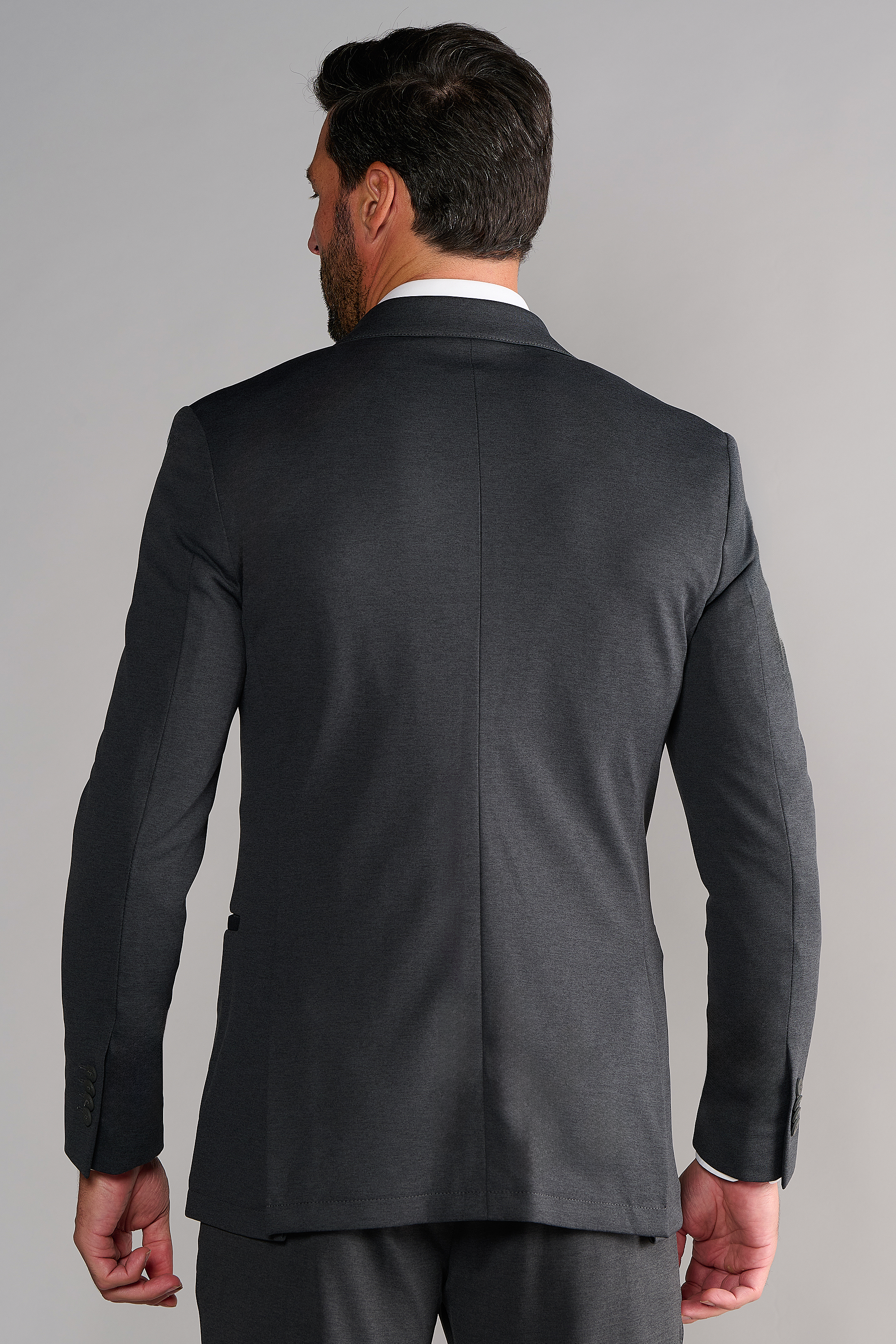 Circular Knit Blazer // Heather Grey