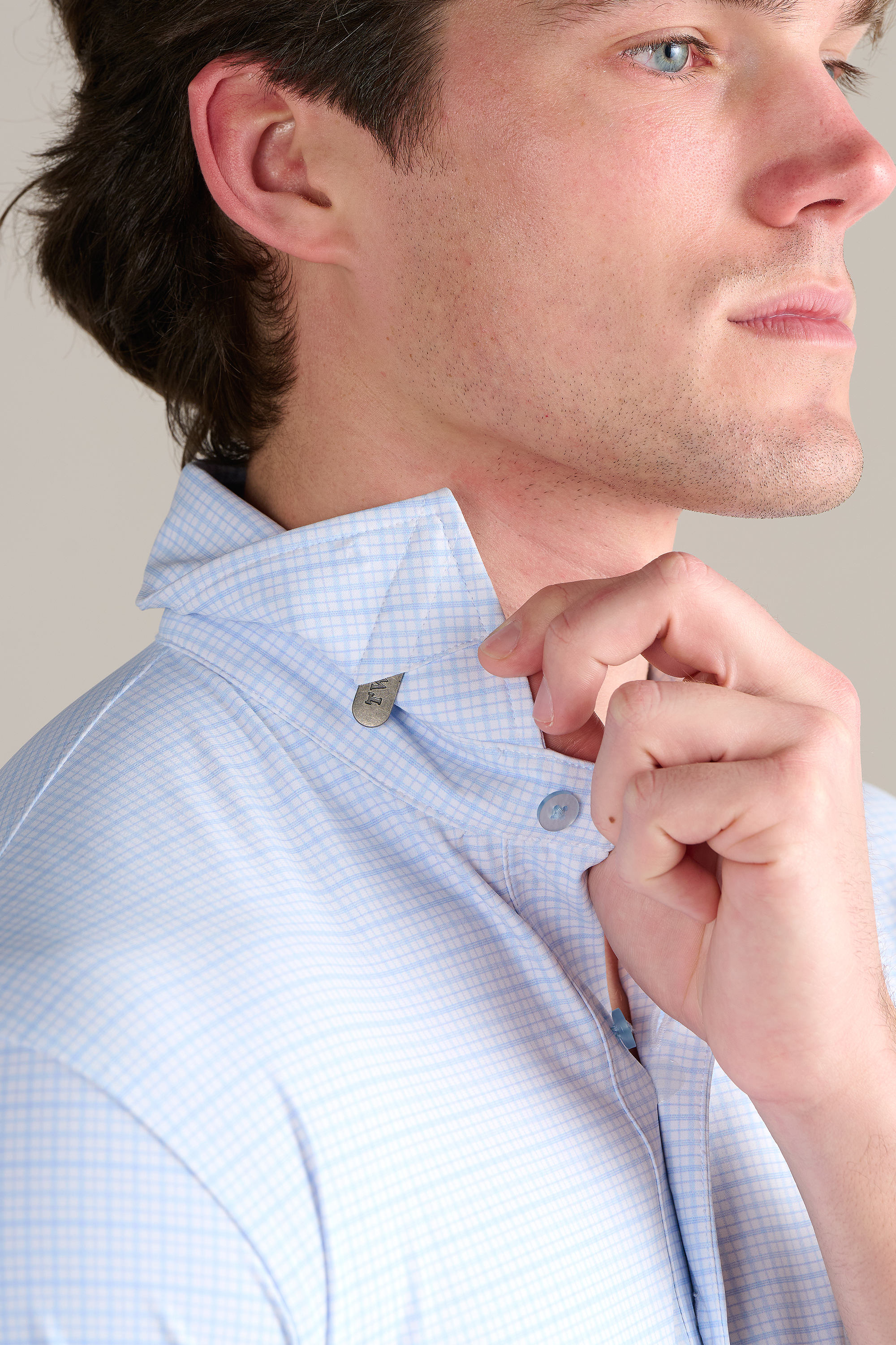 Event Polo Windowpane // Sky Blue