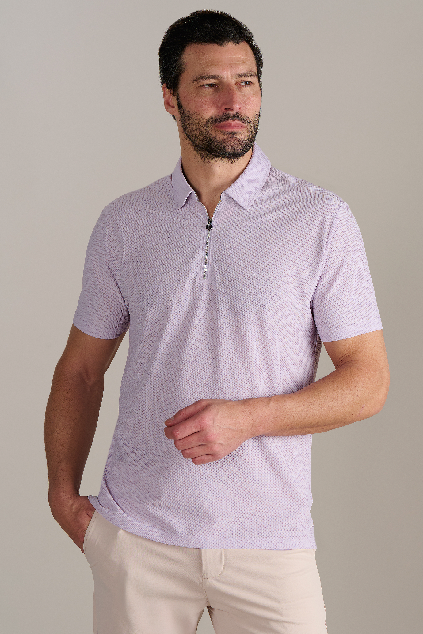 AIR Zip Polo Solid // Lilac