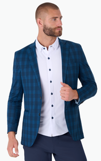 Performance Blazer // NAVY BLUE PLAID