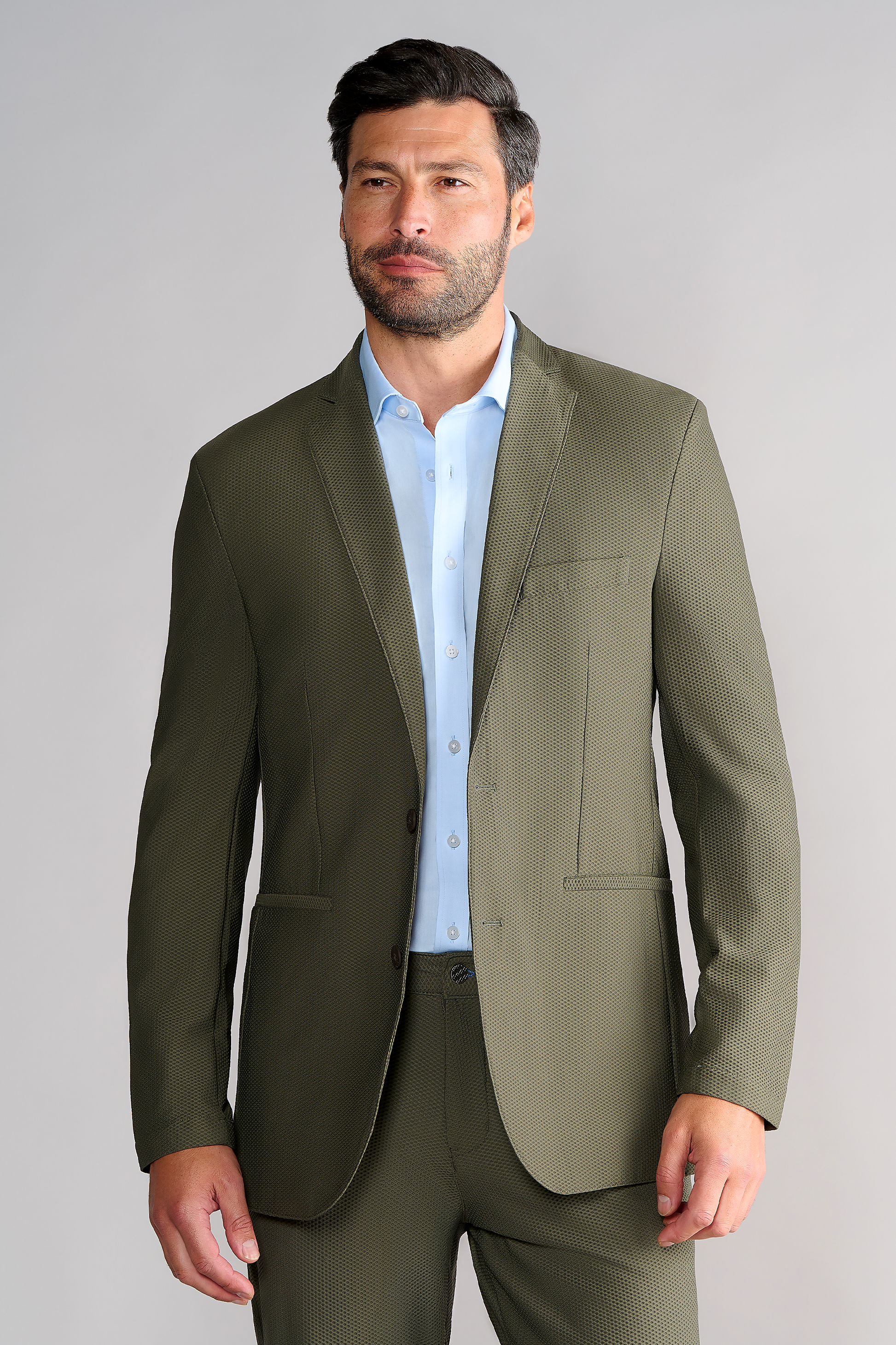 Men's Olive Green Blazer (Lightweight Summer Air Suit Jacket