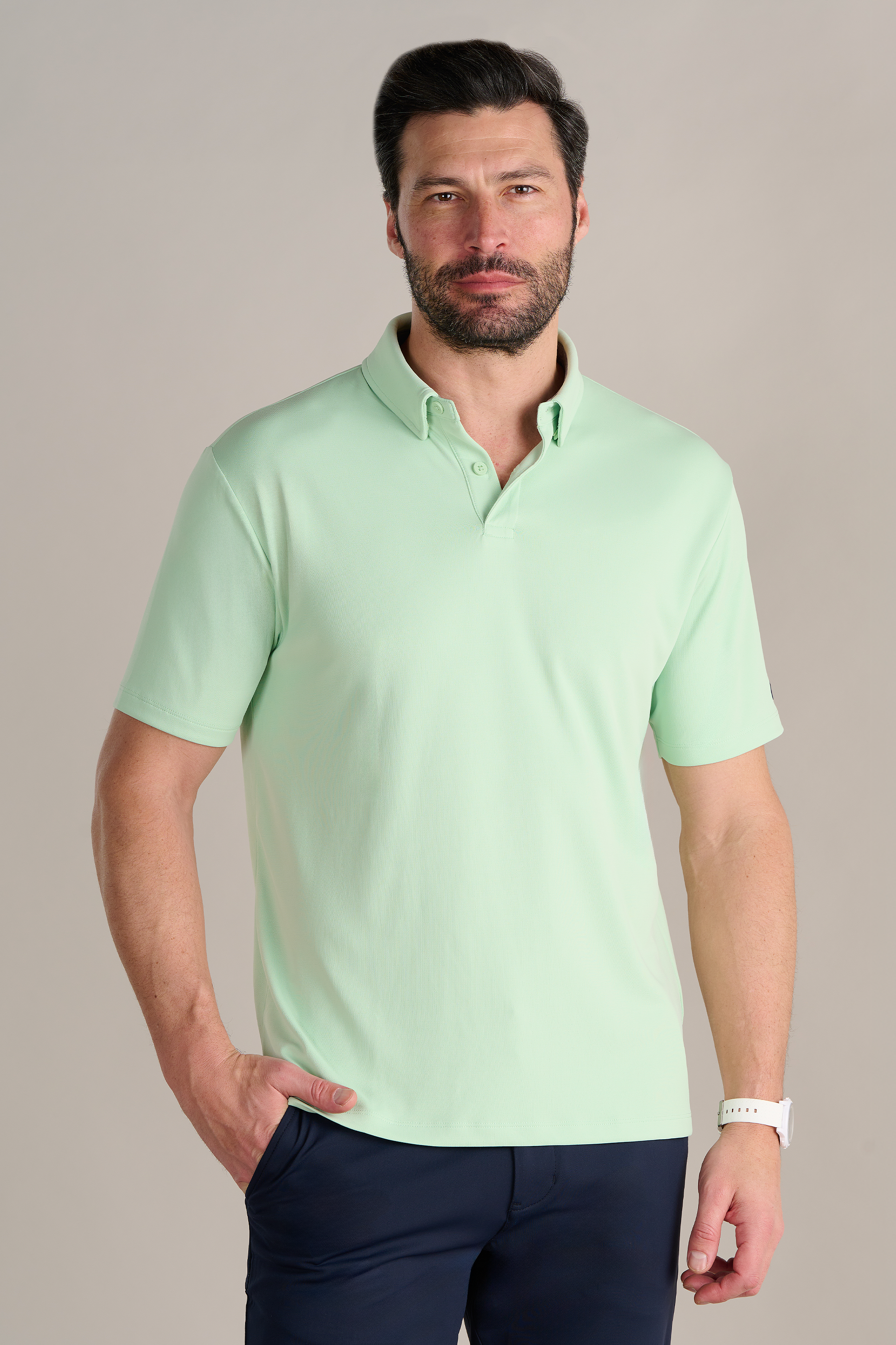 Short Sleeve Polo Solid // Pastel Green