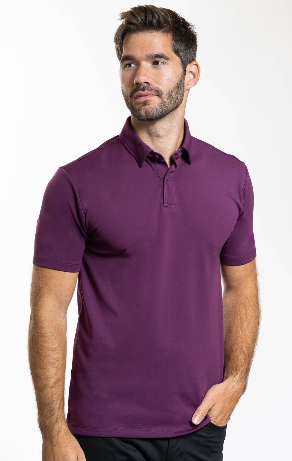 Men s Performance Polo Shirt Athletic Fit Best Stretch Twillory