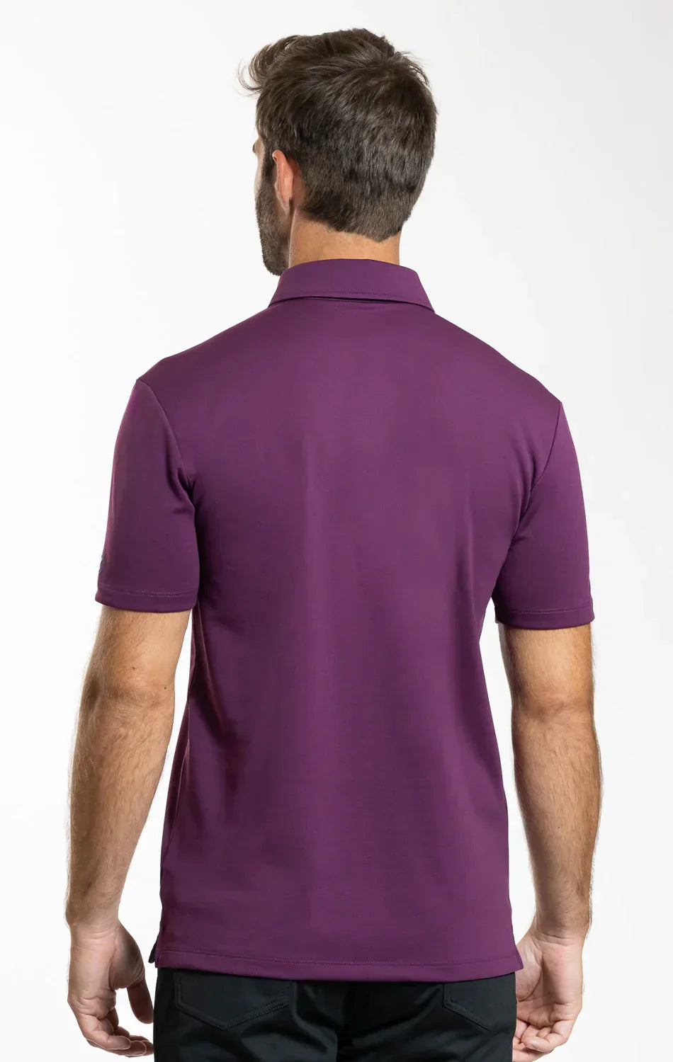 Short Sleeve Polo Solid // Plum