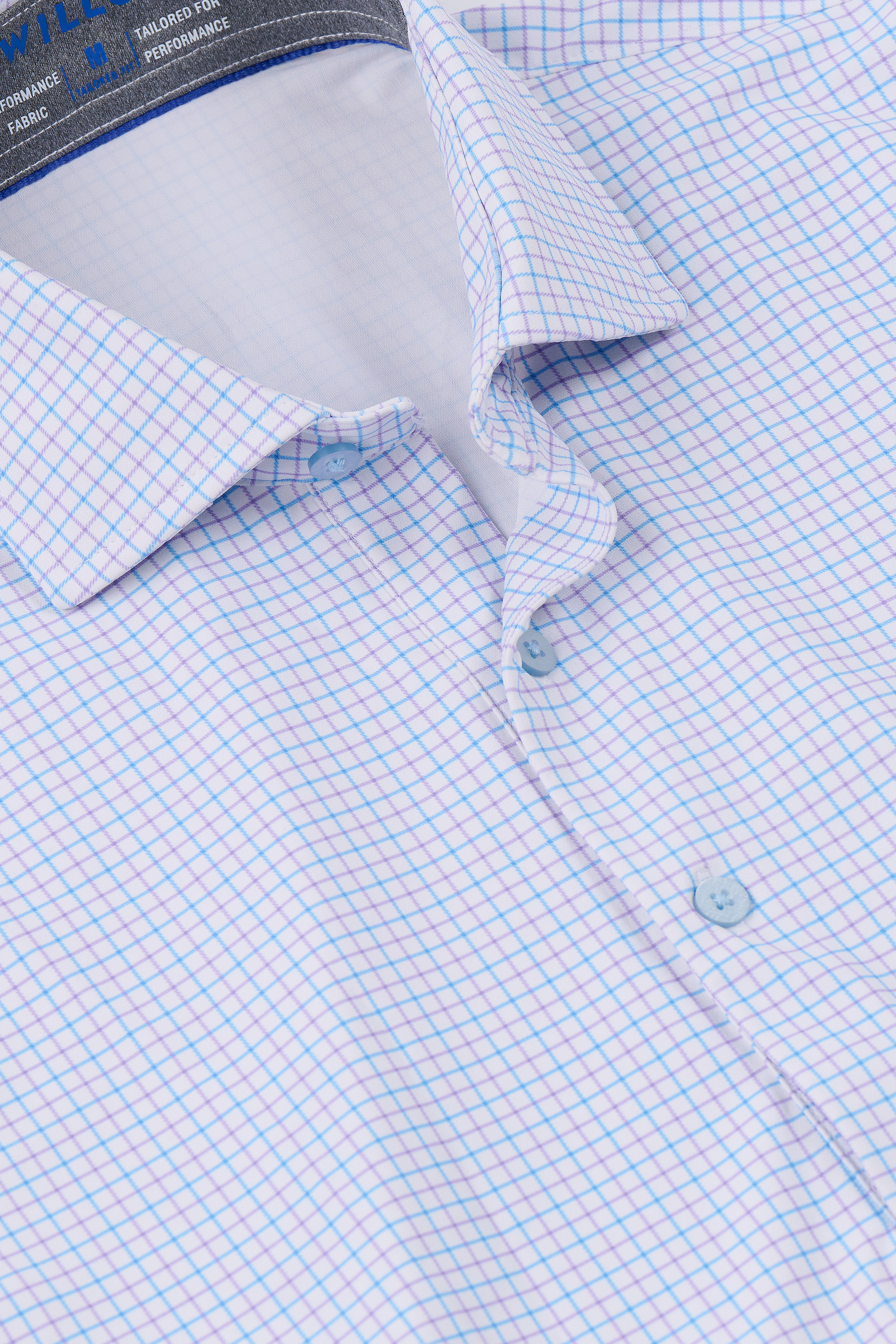 purple windowpane dress shirt Jos. A. Bank Mens Dress Shirt Purple Windowpane Spread Collar Pocket 16.5