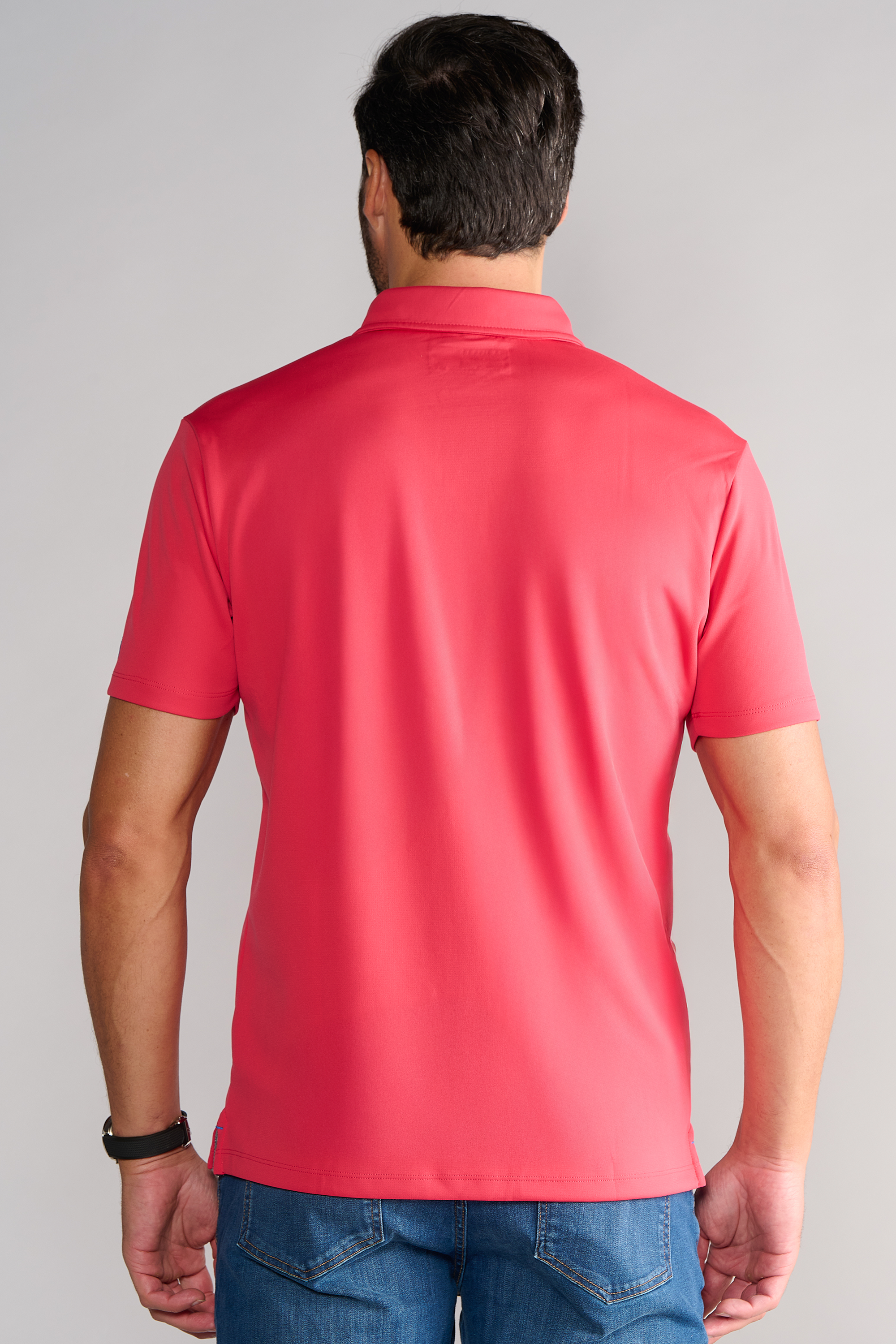 Short Sleeve Polo Solid // Red