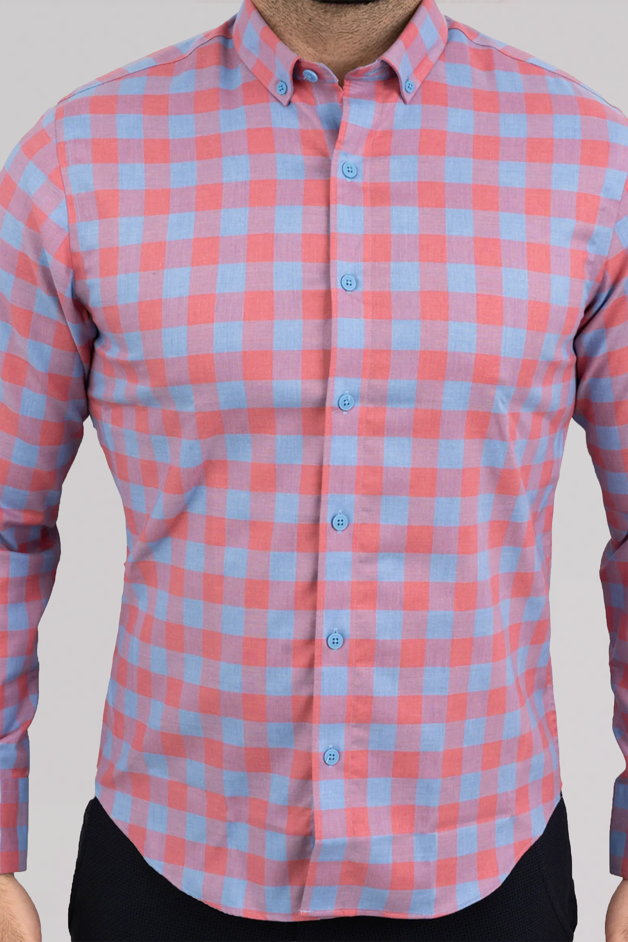 untuck(able) Salmon Gingham