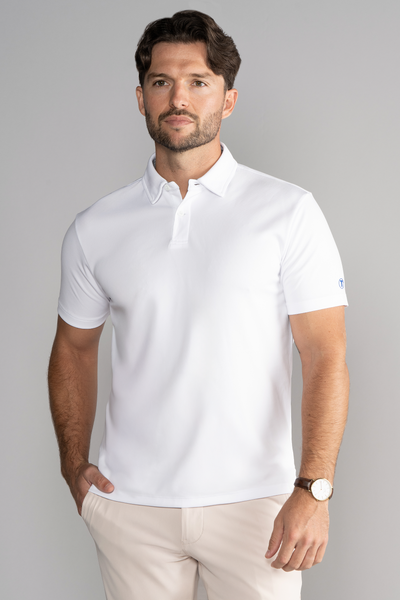 Short Sleeve Polo Solid // White – Twillory