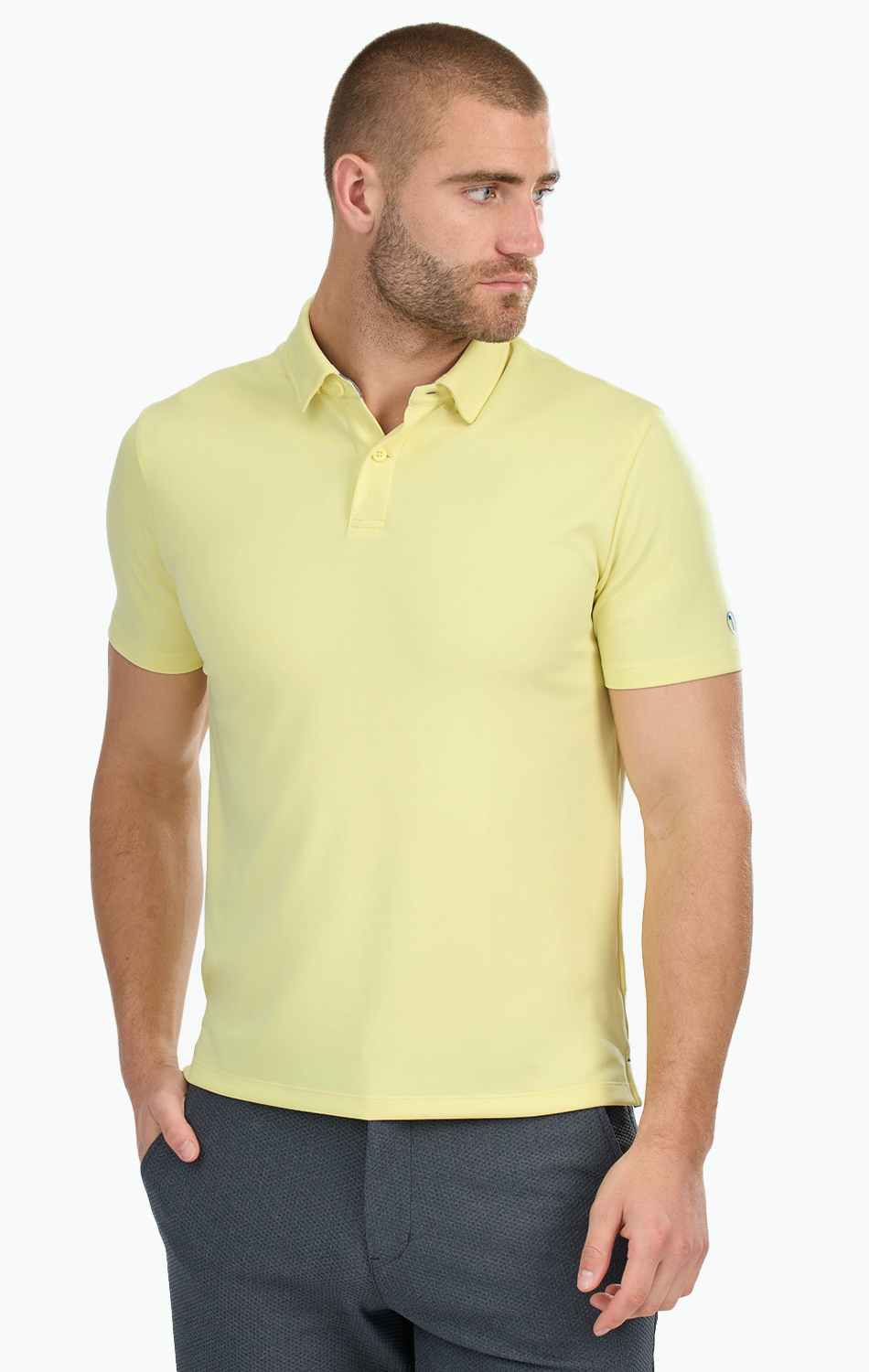 Short Sleeve Polo Solid // Yellow