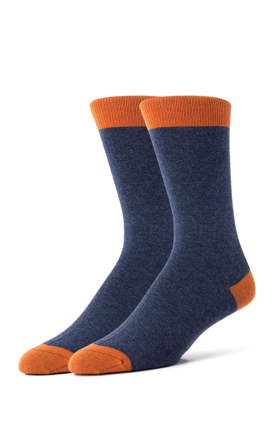 Men's Dark Blue/Orange Colorful Dress Socks (Fun Wedding & Golf Socks) | Twillory Men's Dark Blue/Orange Colorful Dress Socks (Fun Wedding & Golf Socks) | Twillory