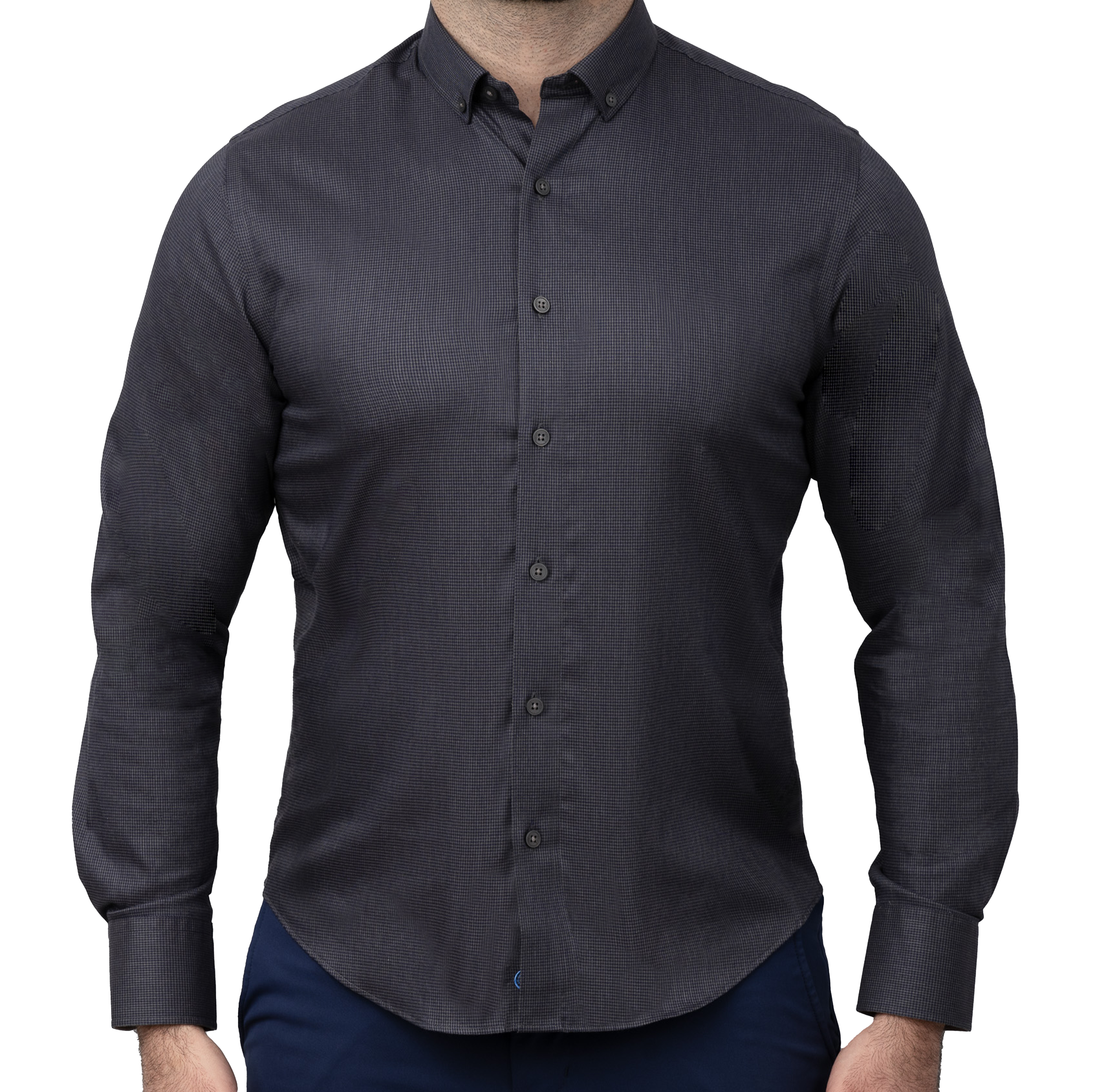 untuck(able) Navy Grey Puppytooth