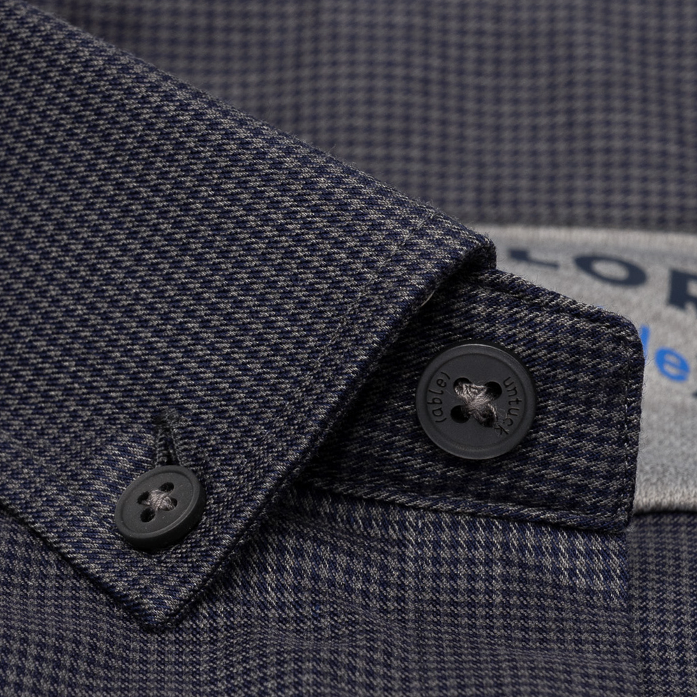 untuck(able) Navy Grey Puppytooth