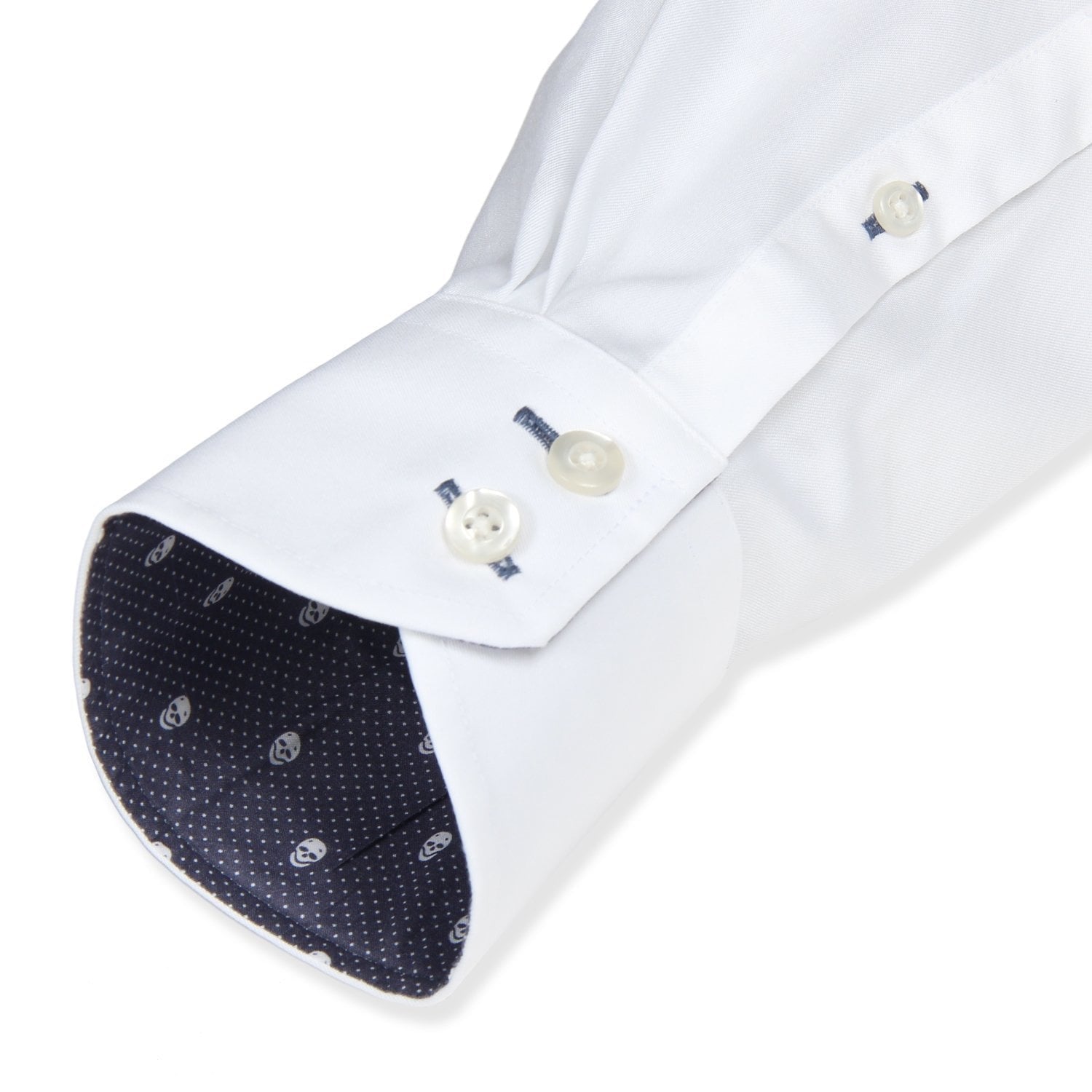 White dress shirt with colored buttons sales