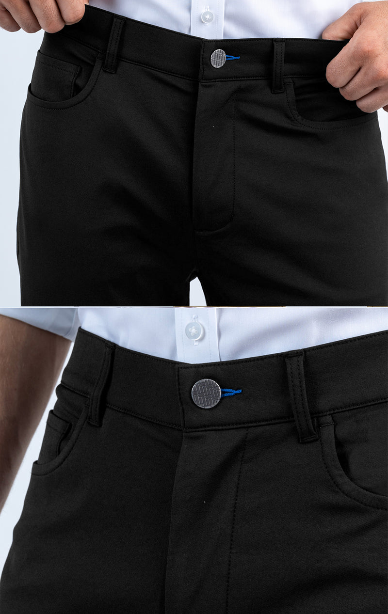 Dark Black Men's 5 Pocket Comfort Stretch Pant