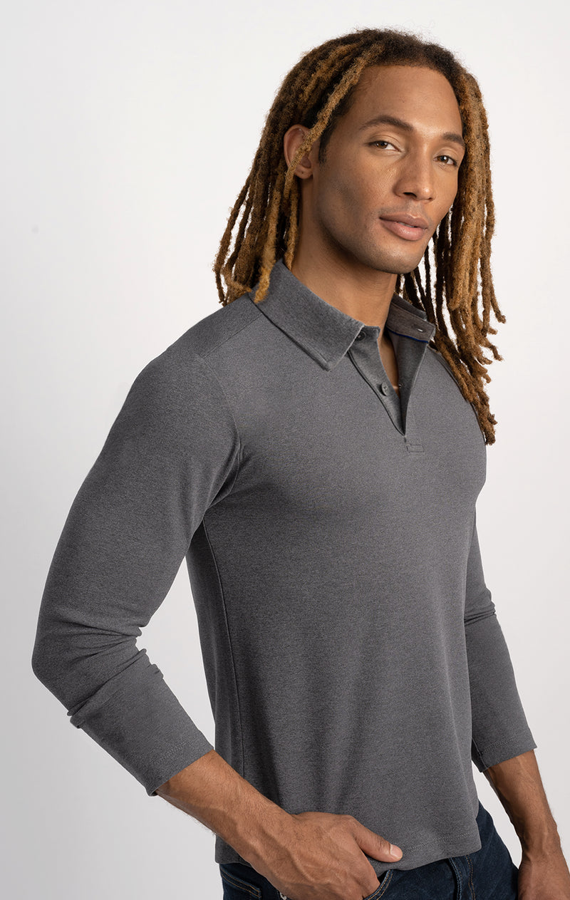 koolhydraat Vooravond Nest 3 Button Polo Shirt (Long Sleeve Performance Stretch / See All Colors) |  Twillory®