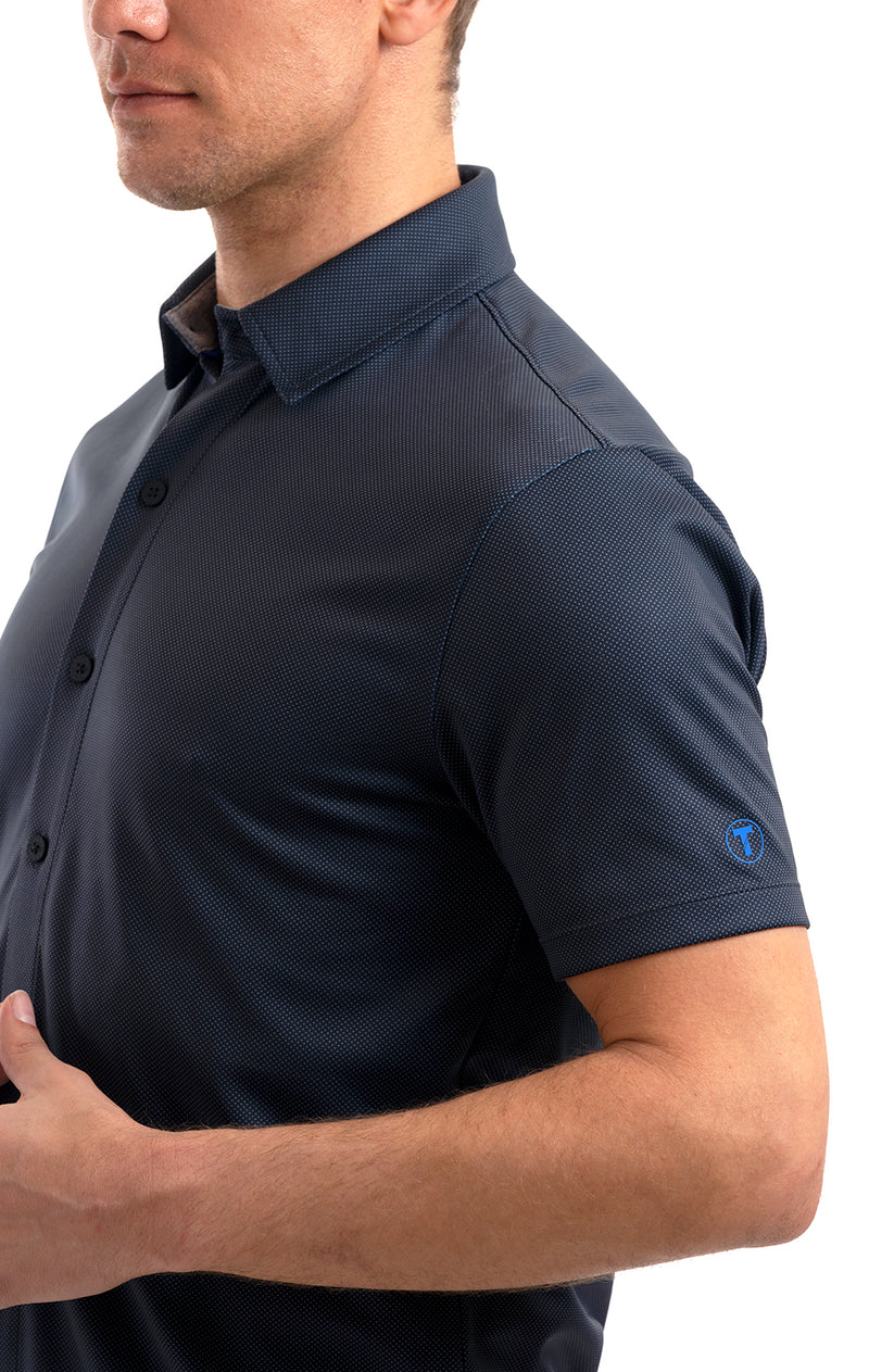 Polo Button Up Short Sleeve (Men's Performance Stretch)