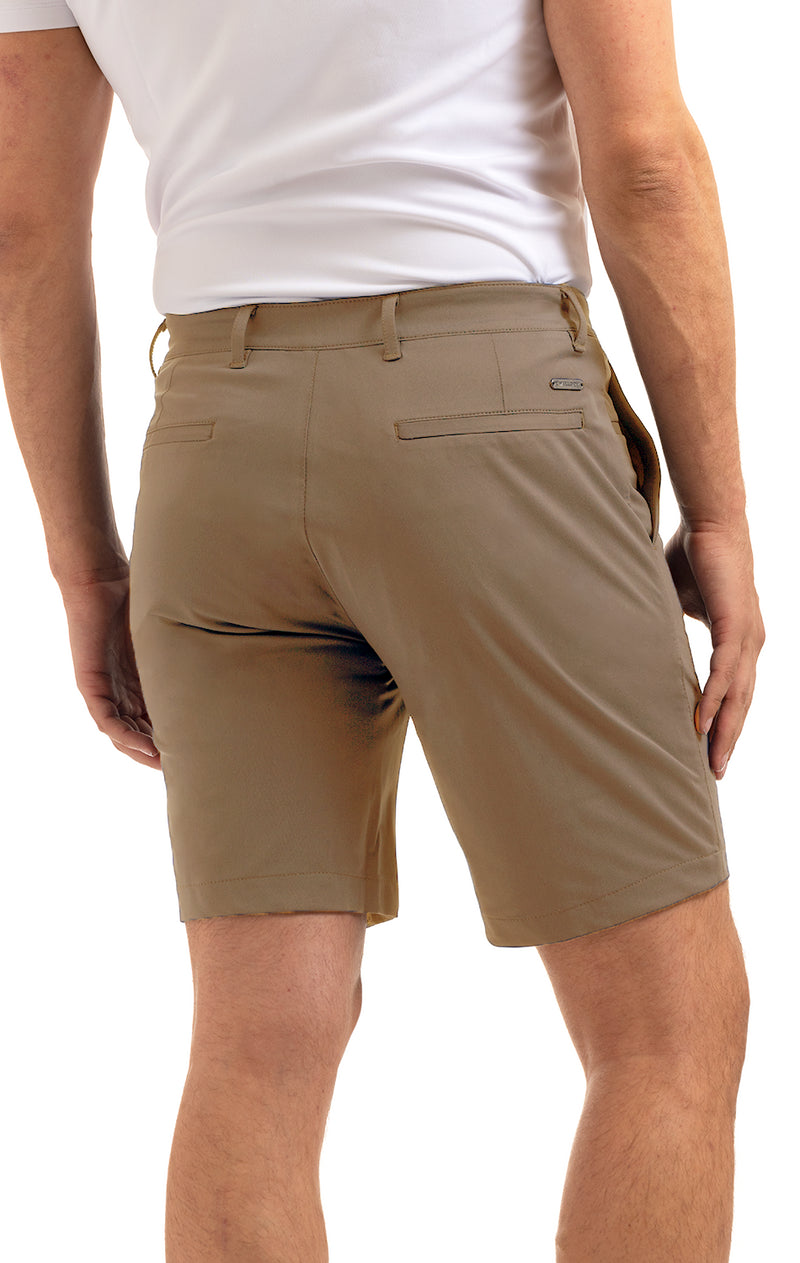 Tailored Khaki Twill Walking Shorts (Men)