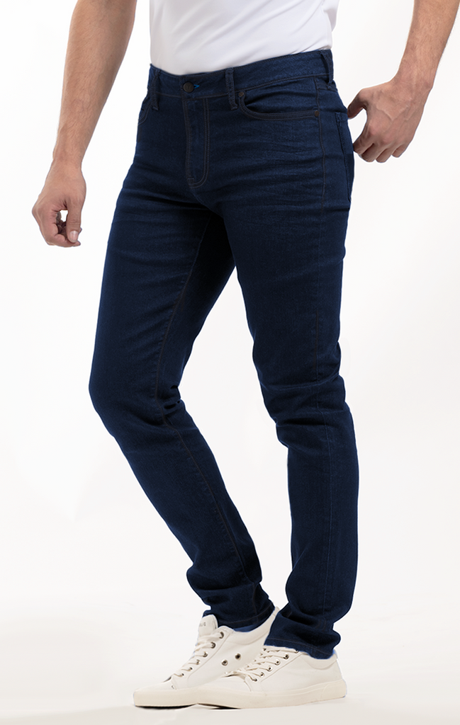 Performance Dark Blue Washed Denims (Stretch / Non Iron) | Twillory®