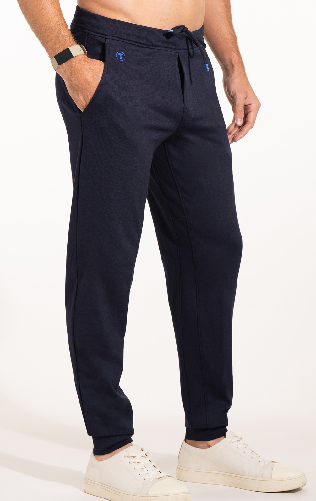 Mens navy joggers sweatpants online