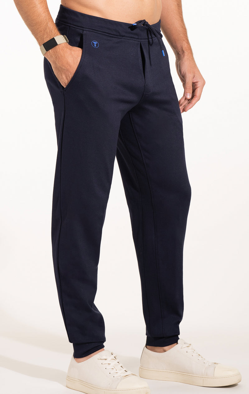 Simple Side Pocket Track Pants Elastic Jogger Light Blue at  Men's  Clothing store