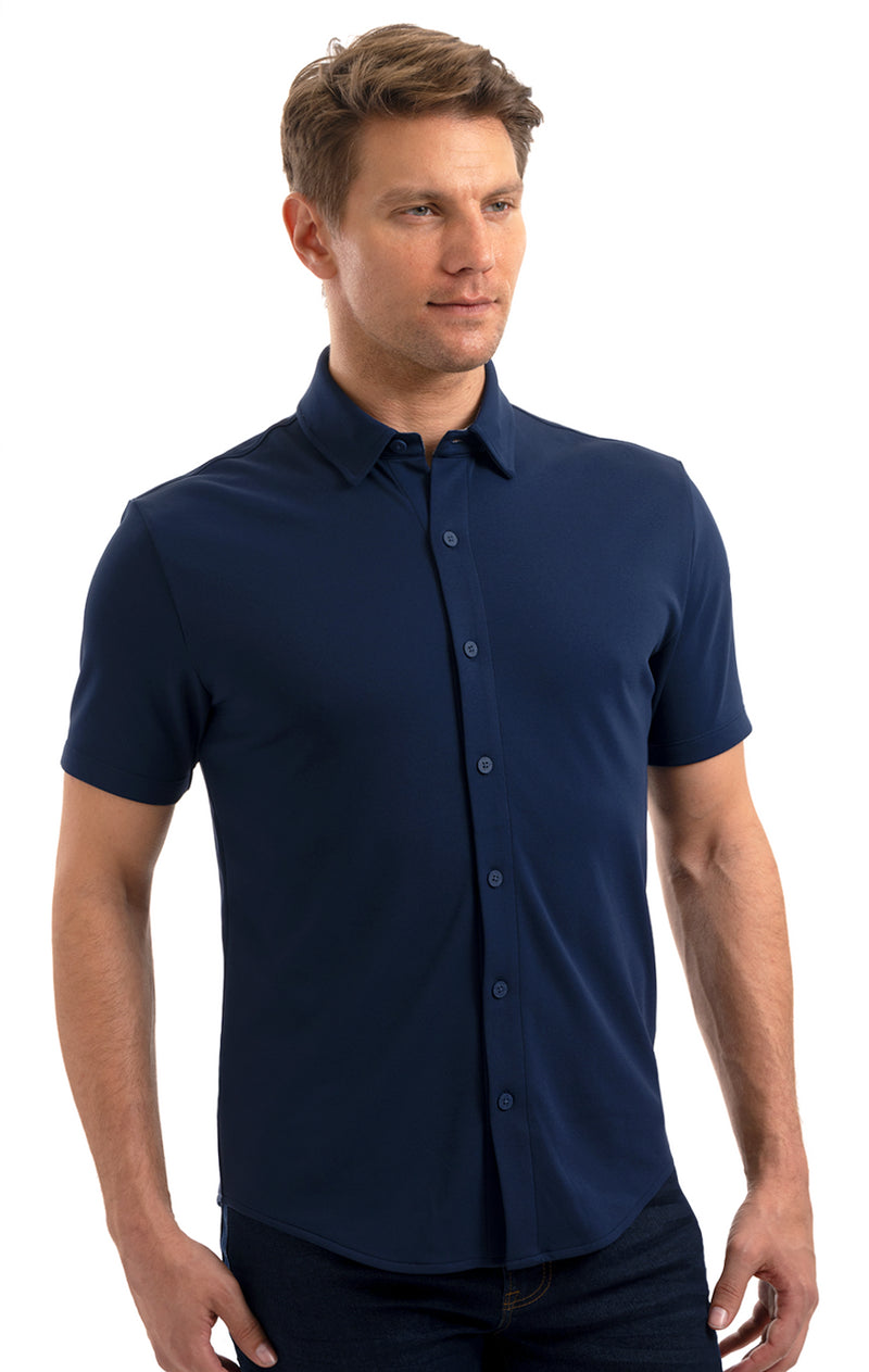 Twillory Men's Performance Polo Shirt - Moisture Wicking, Athletic Fit - Navy - XL