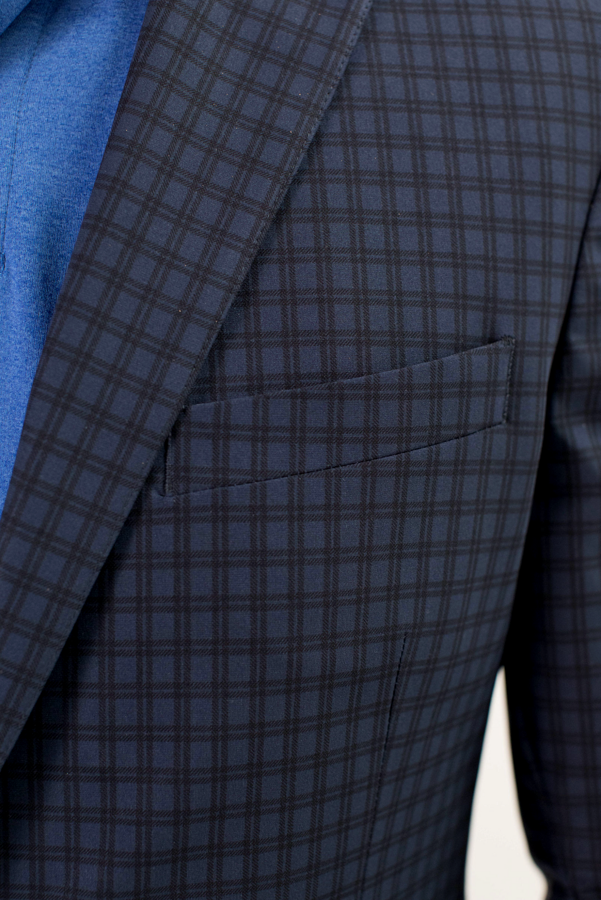Navy Check Pattern Men's Navy Check Blazer (Blue Patterned Sport Coat/Jacket) – Twillory