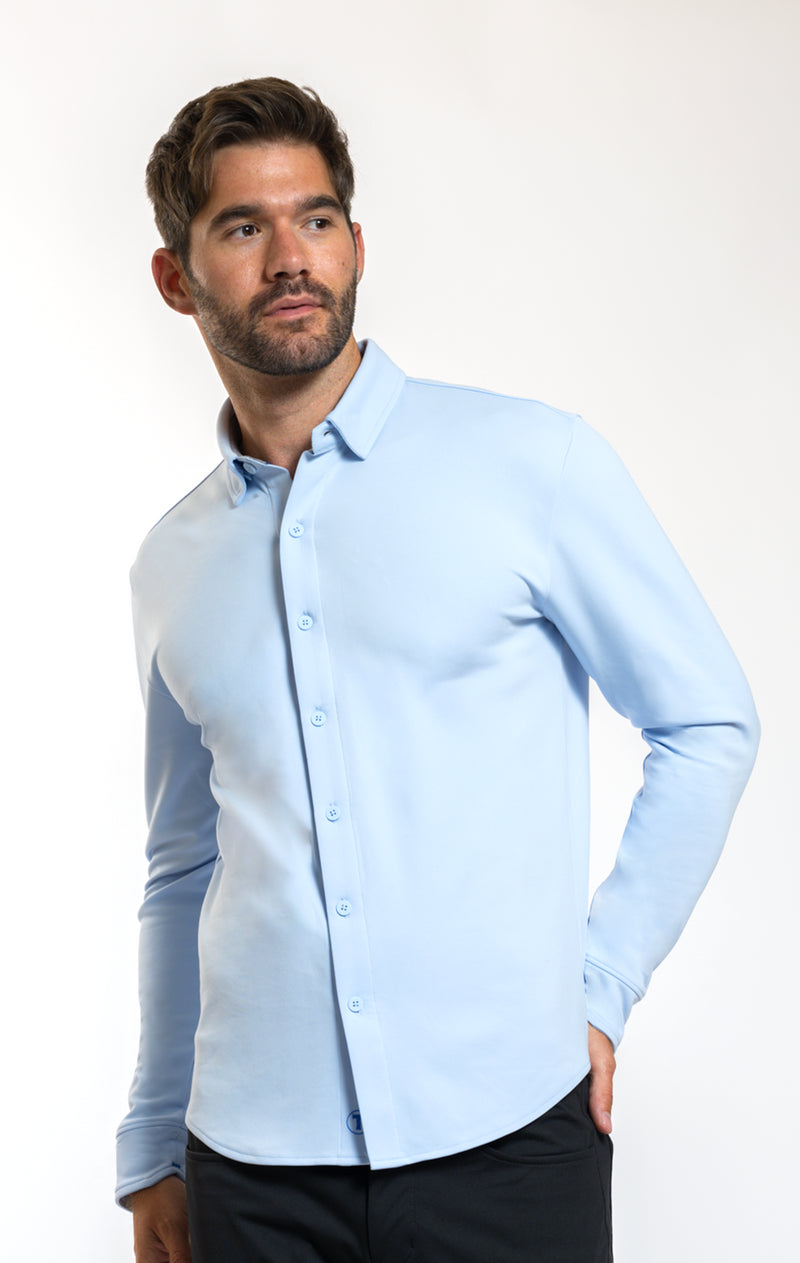 Button Down Polo Shirt (Longsleeve Performance Stretch / See All Colors ...