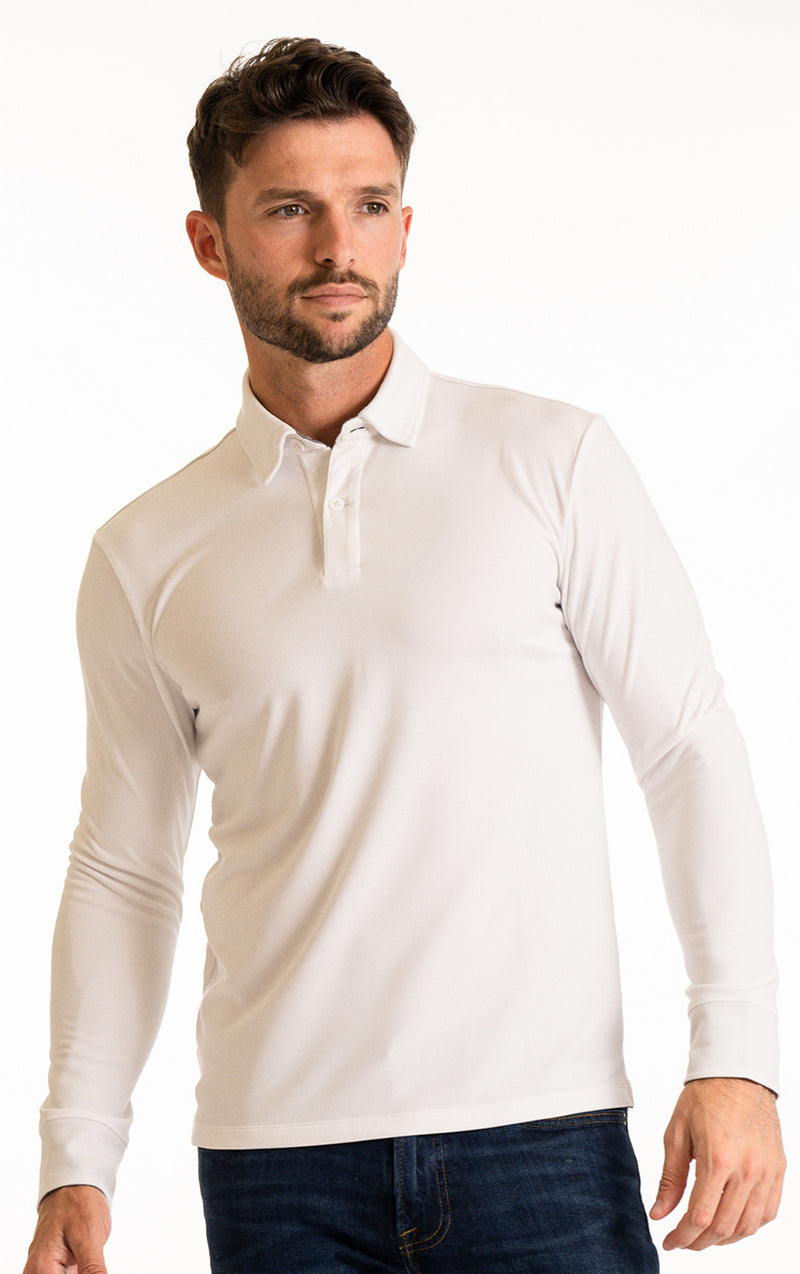 3 Button Polo Shirt (Long Sleeve Performance Stretch / See All Colors) |  Twillory®