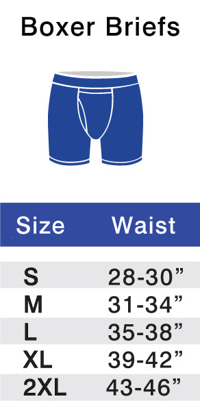 Twillory Boxer Brief Size Chart